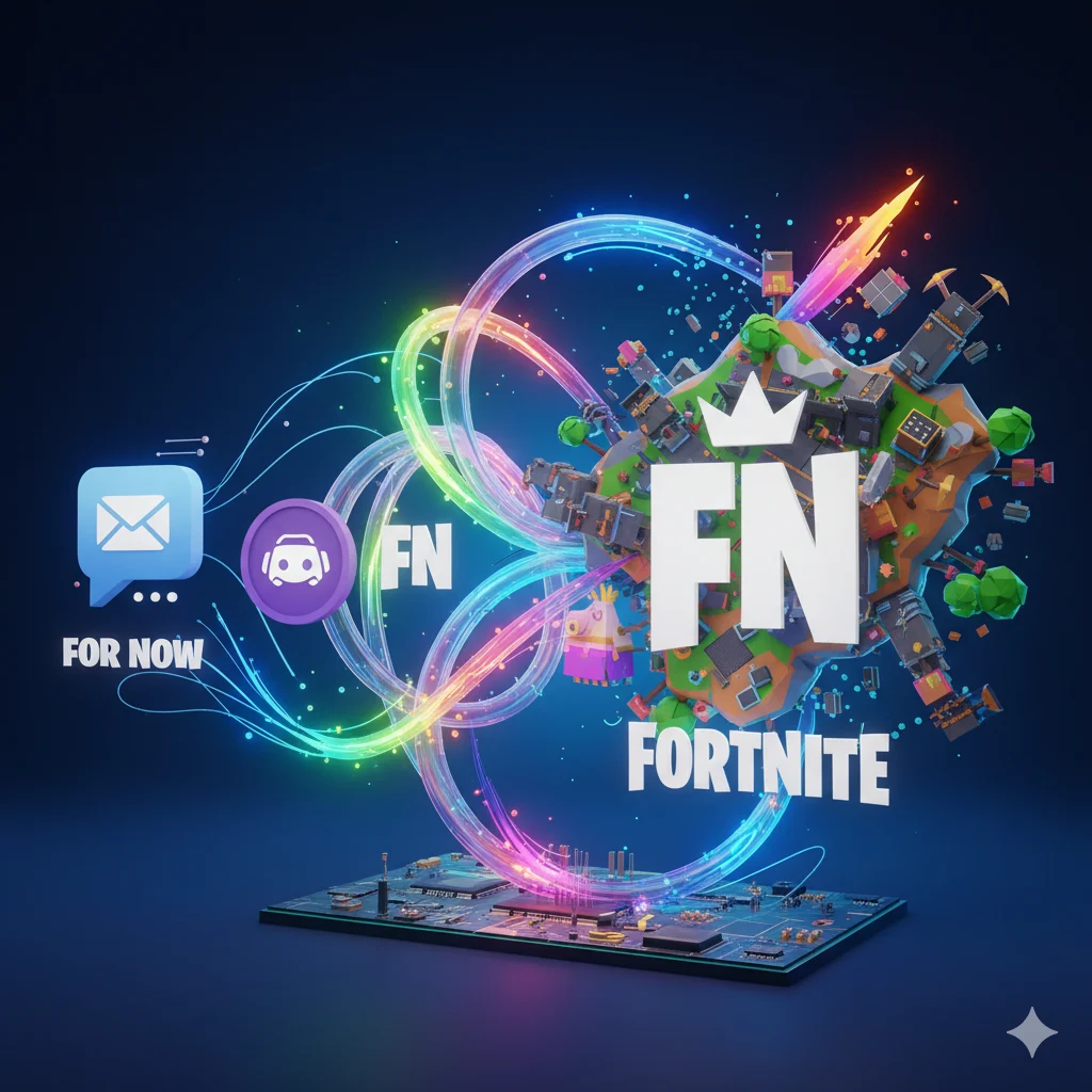 Timeline of FN meaning For Now and Fortnite from text messaging to gaming.