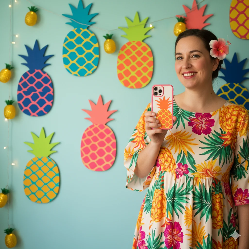 Upside down pineapple in fashion and decor for decorative use.