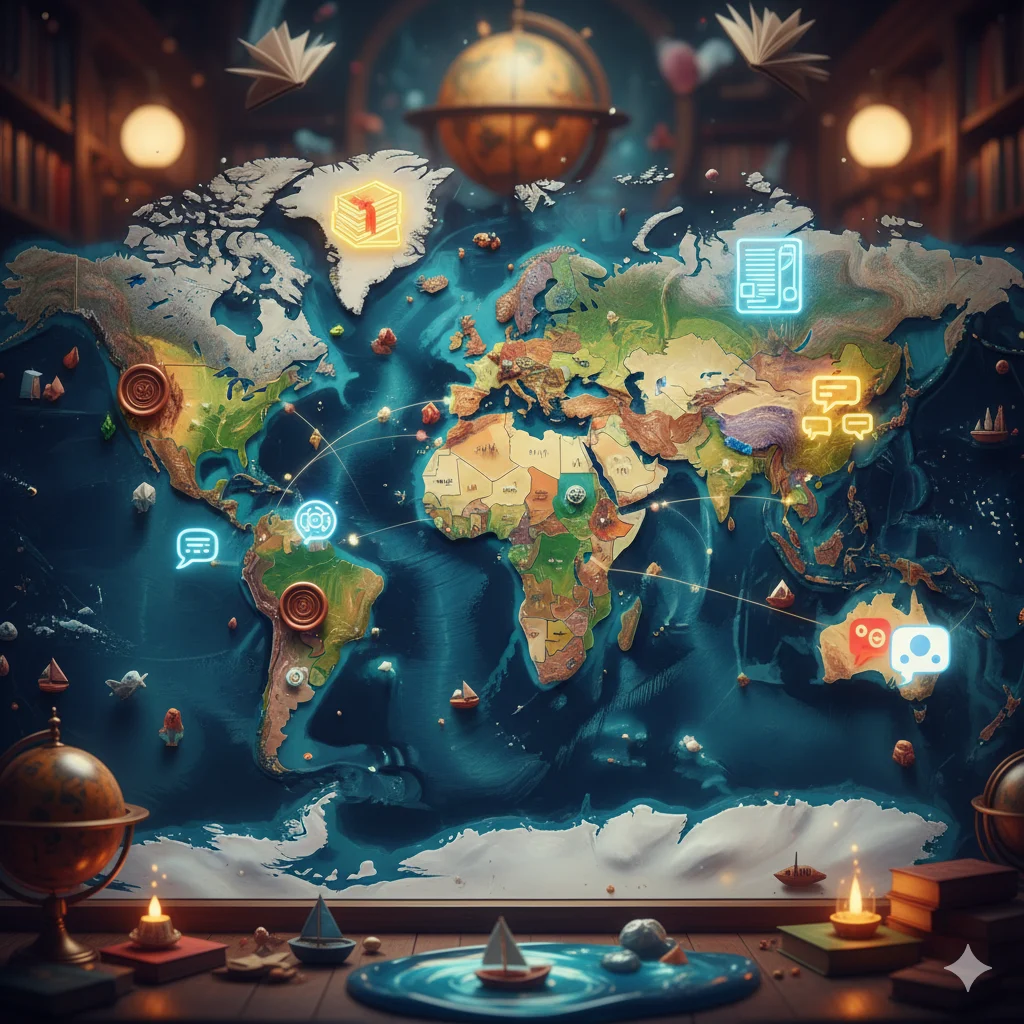 Map showing HM usage across regions and cultures.