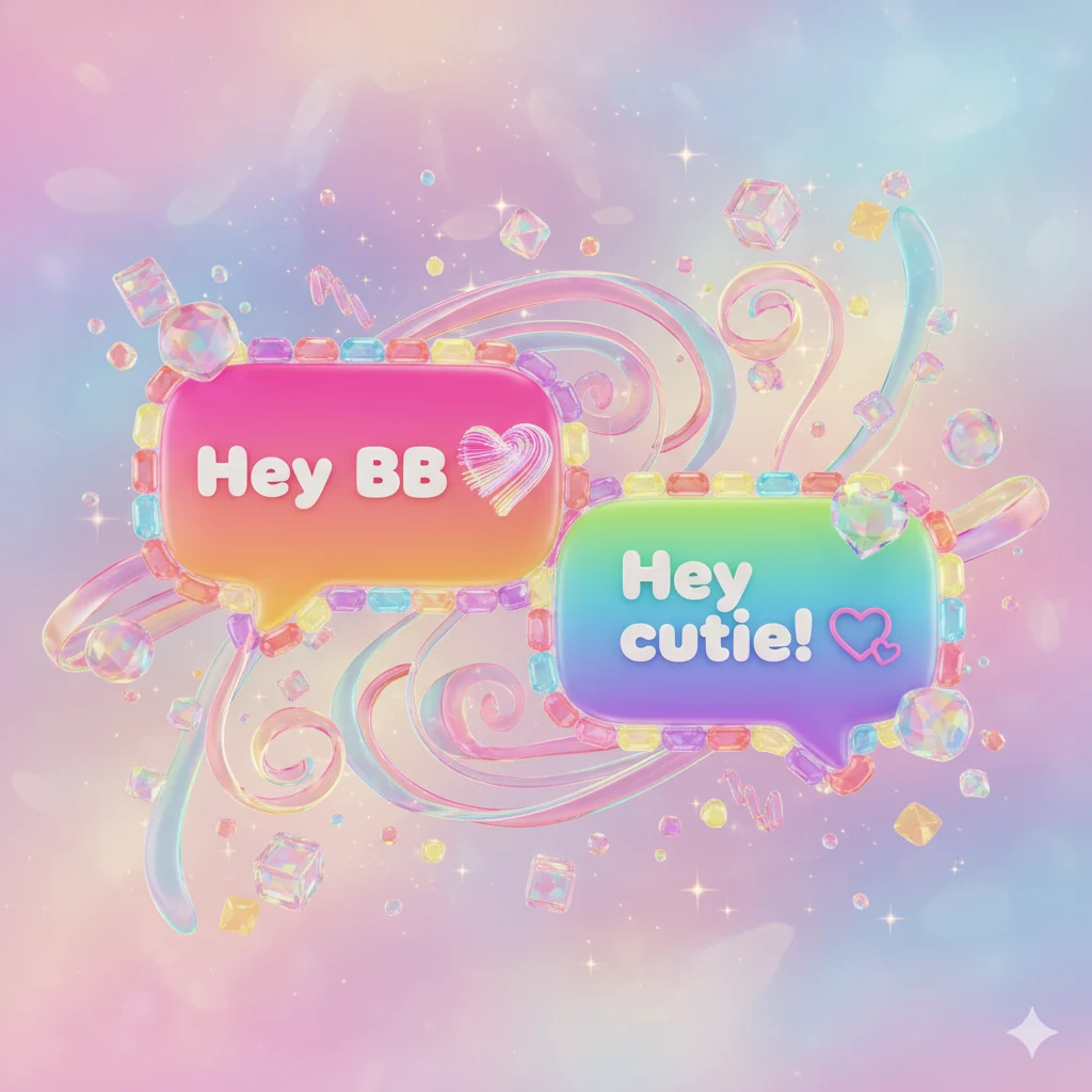 How to respond to BB illustration showing chat message with heart emojis