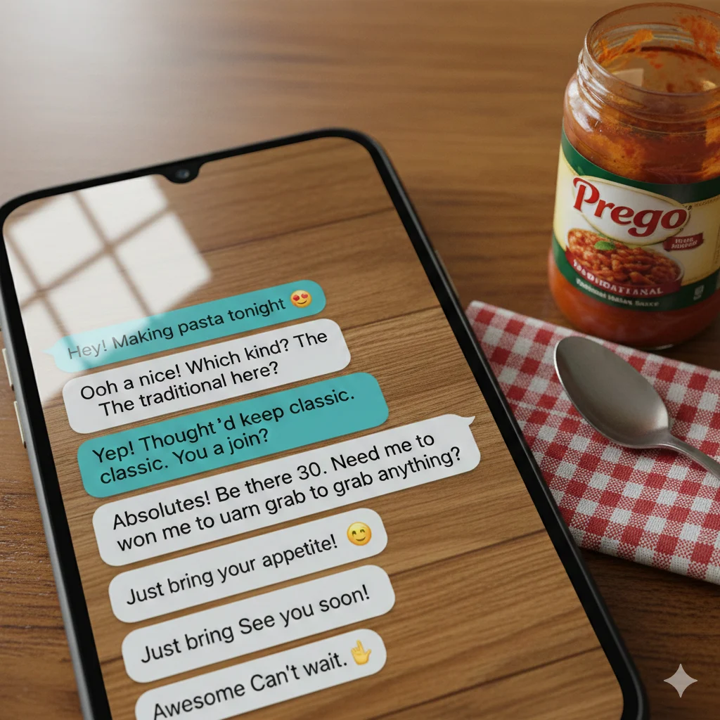 Examples of prego in conversation