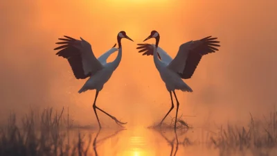 red-crowned crane symbolism